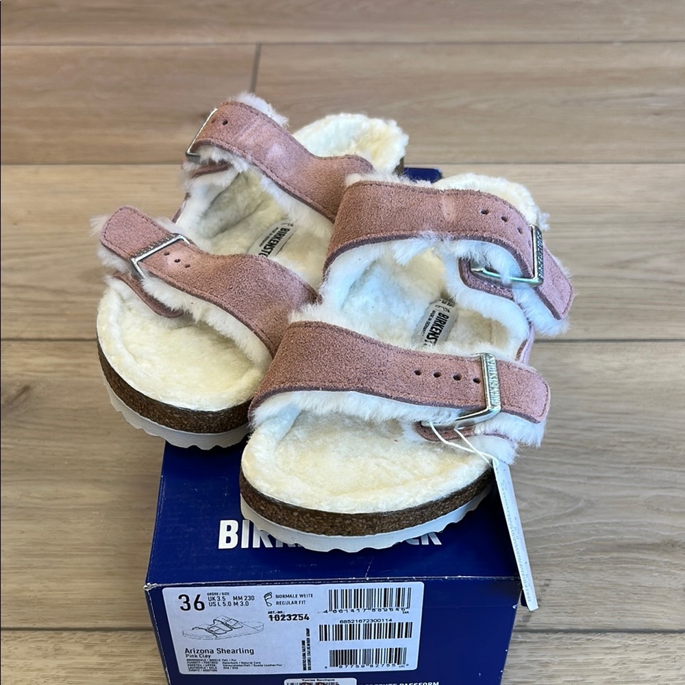Birkenstock Shearling Sandals - Pink